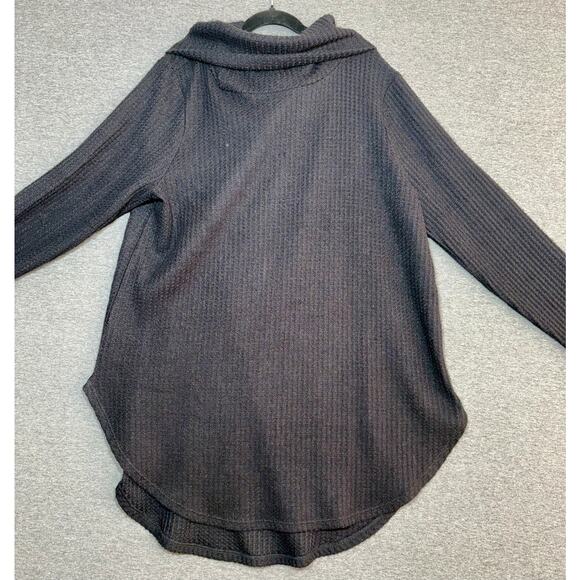 St. John's Bay | Women's Basic Waffle Knit Turtleneck Cardigan Sweater | Medium - Picture 1 of 3